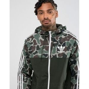 adidas originals split khaki camo windbreaker